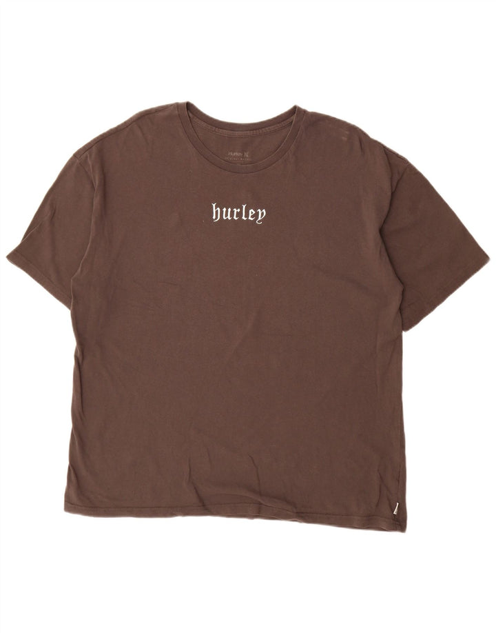 Hurley Herre Grafisk T-Shirt Top Stor Brun