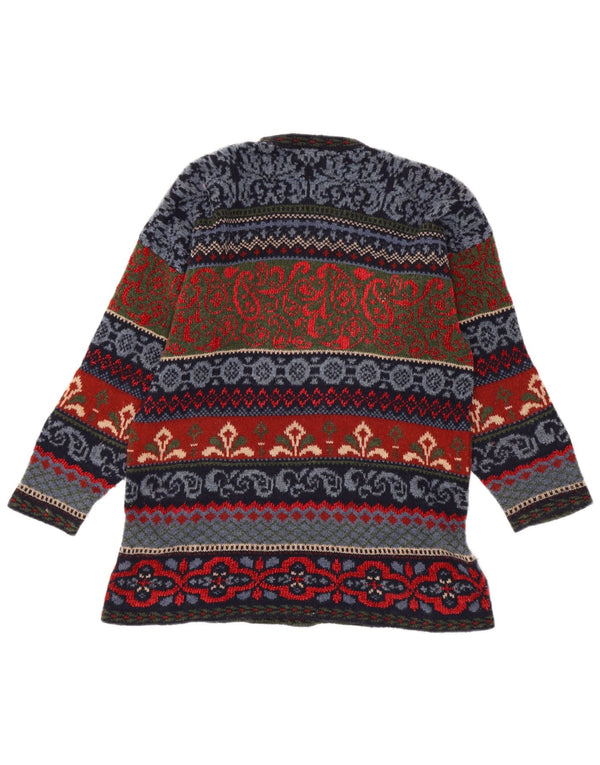 Vintage mænd med rund hals sweater IT 44 Medium Flerfarvet Fair Isle