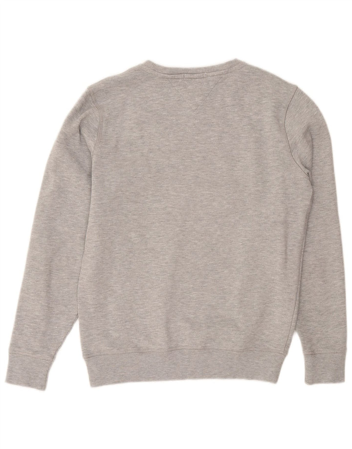 TOMMY HILFIGER Herre Regular Fit Sweatshirt Jumper Small Grå Flecked