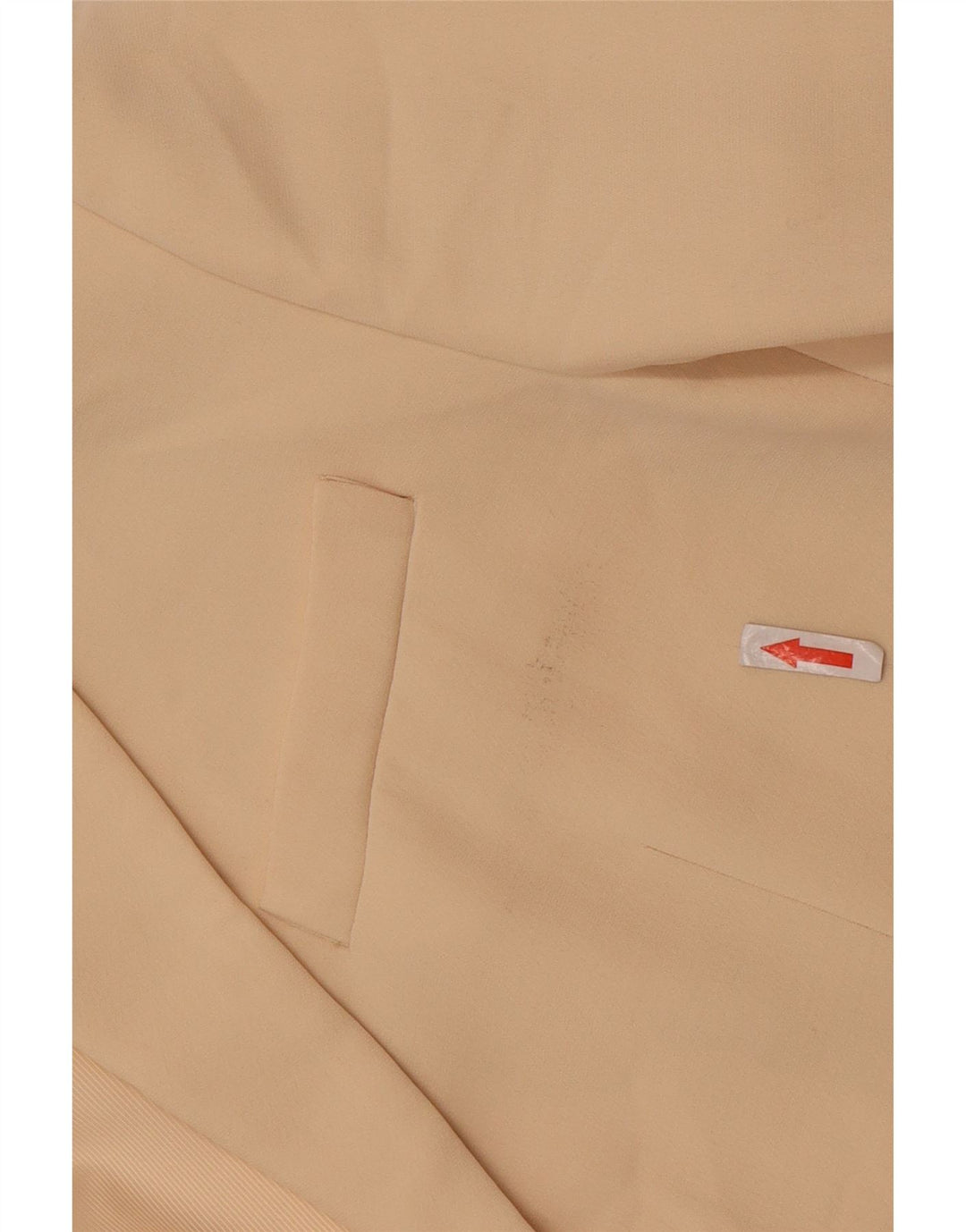 Zara Dame 2 Button Oversized Blazer Jacket UK 10 Small Beige Polyester