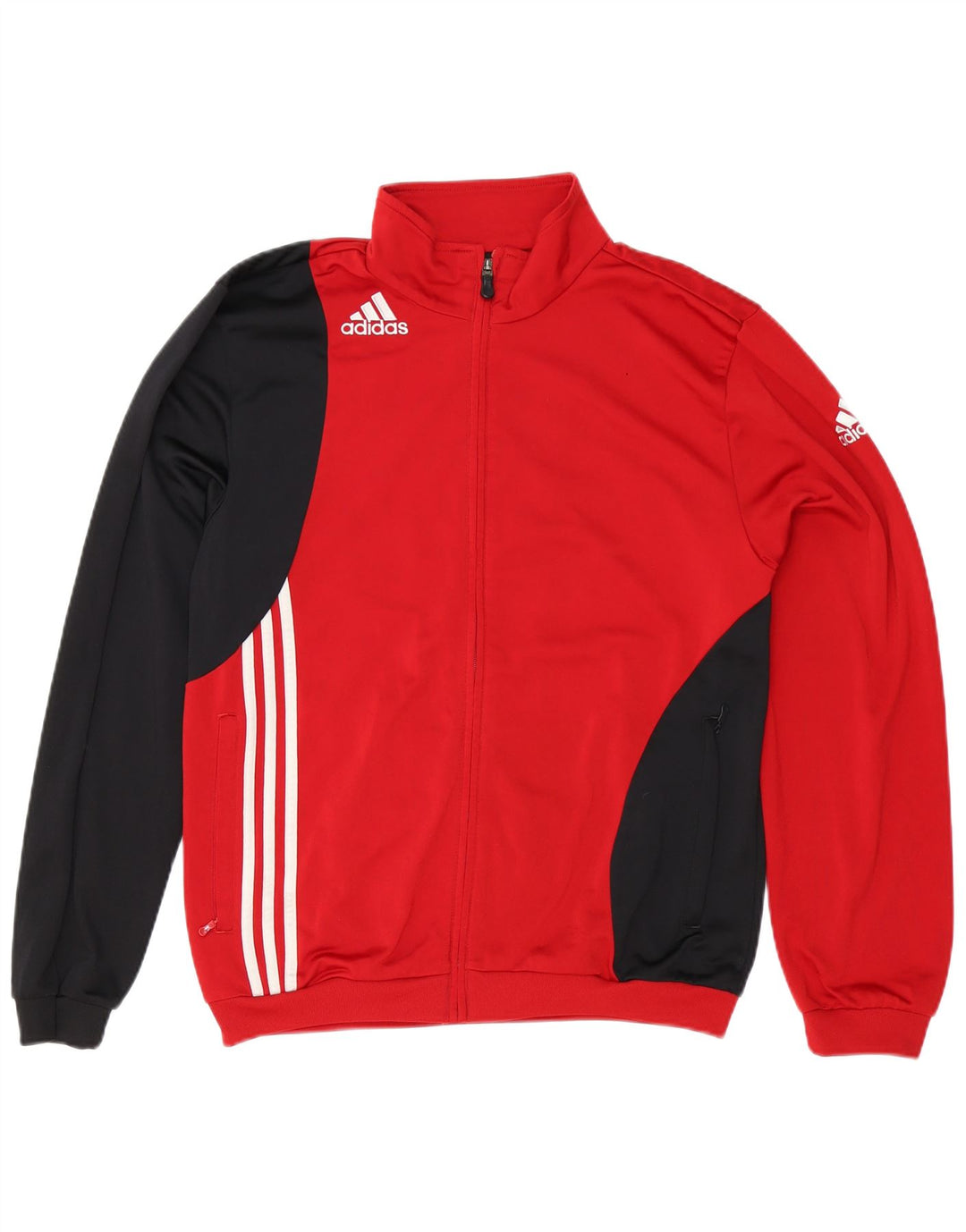 Adidas Træningsdragt til mænd Topjakke UK 40/42 Medium Rød Colourblock Polyester