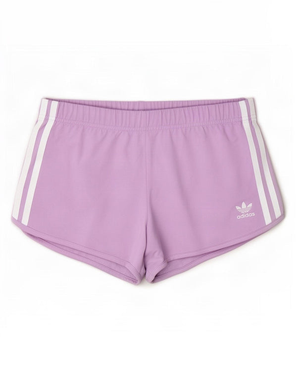Adidas sportsshorts til kvinder UK 4 XS lilla polyester