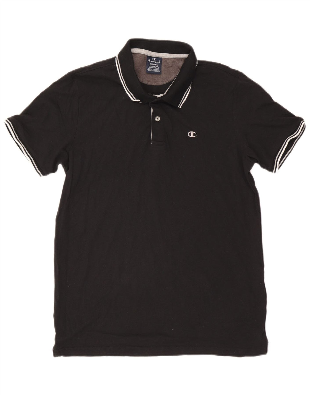 Champion herre poloshirt Medium sort bomuld
