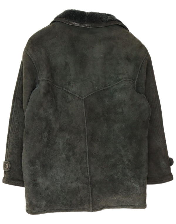 Vintage Herre Shearling Jacket IT 48 Medium Green