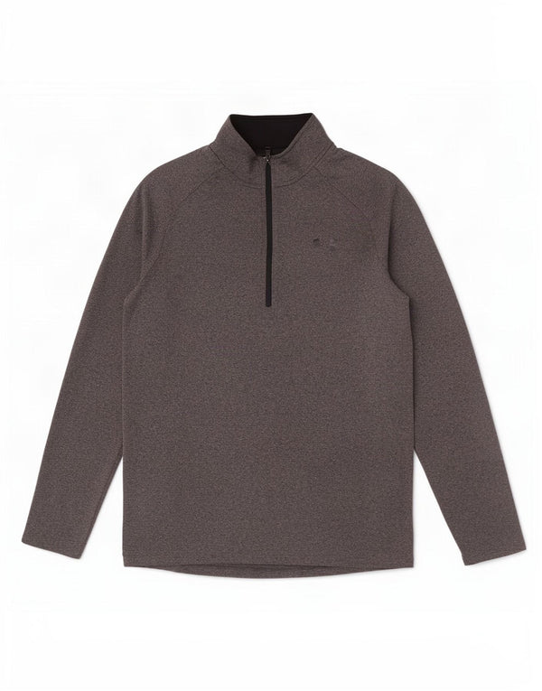 Under Armour Herre Heat Gear Zip Neck Pullover Træningsdragt Top Lille Grå