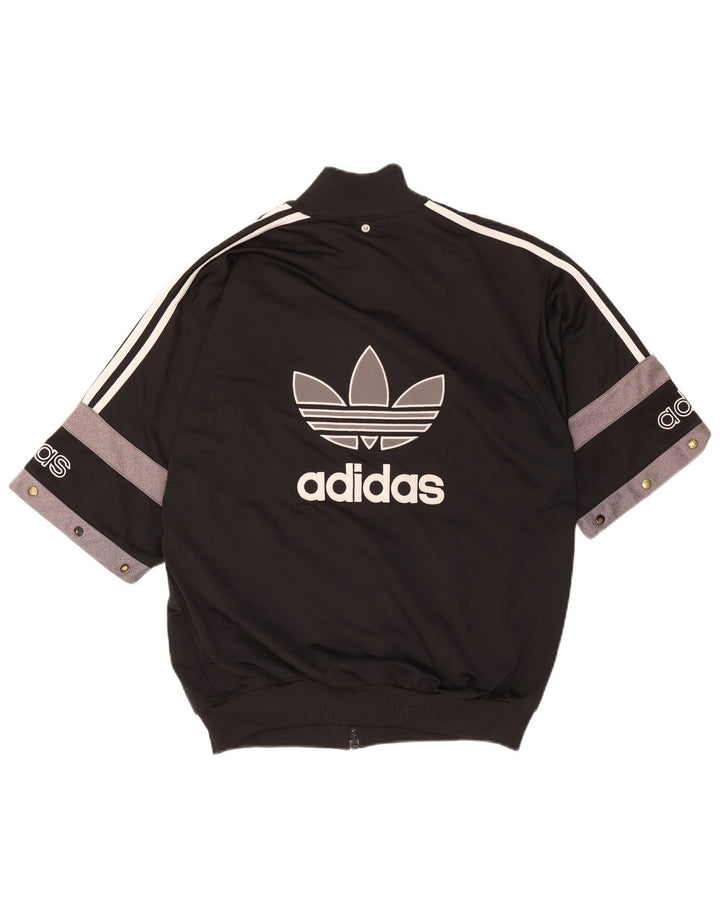 ADIDAS Grafisk træningsdragt topjakke til mænd UK 40/42 Medium Black Colourblock