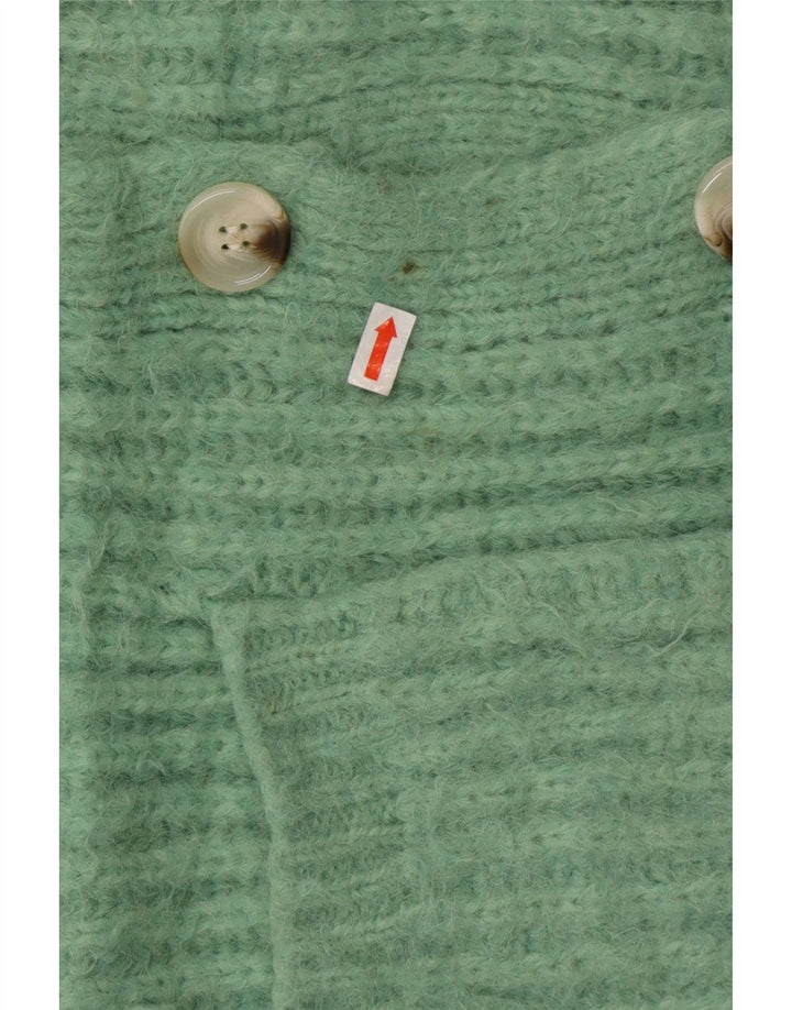 Oasis Womens Loose Fit Cardigan Sweater UK 14 Medium Green Polyester