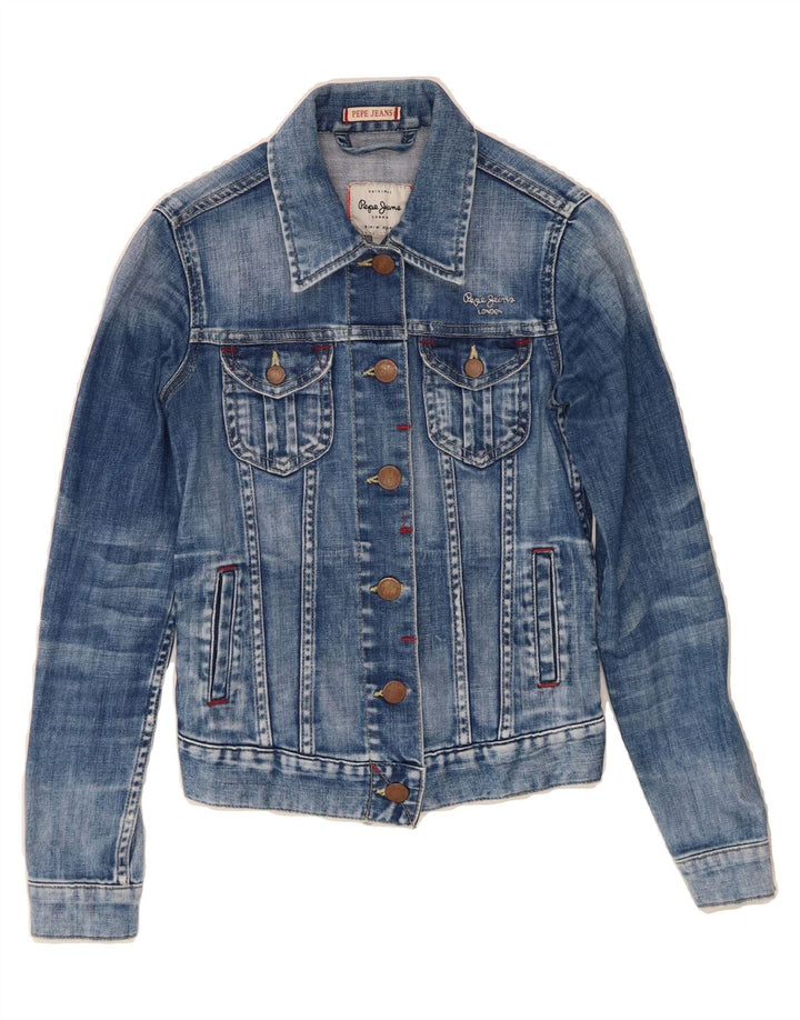 PEPE JEANS Womens Denim Jacket UK 6 XS Blue Vintage PEPE Jeans and Second-Hand PEPE Jeans from Messina Hembry 