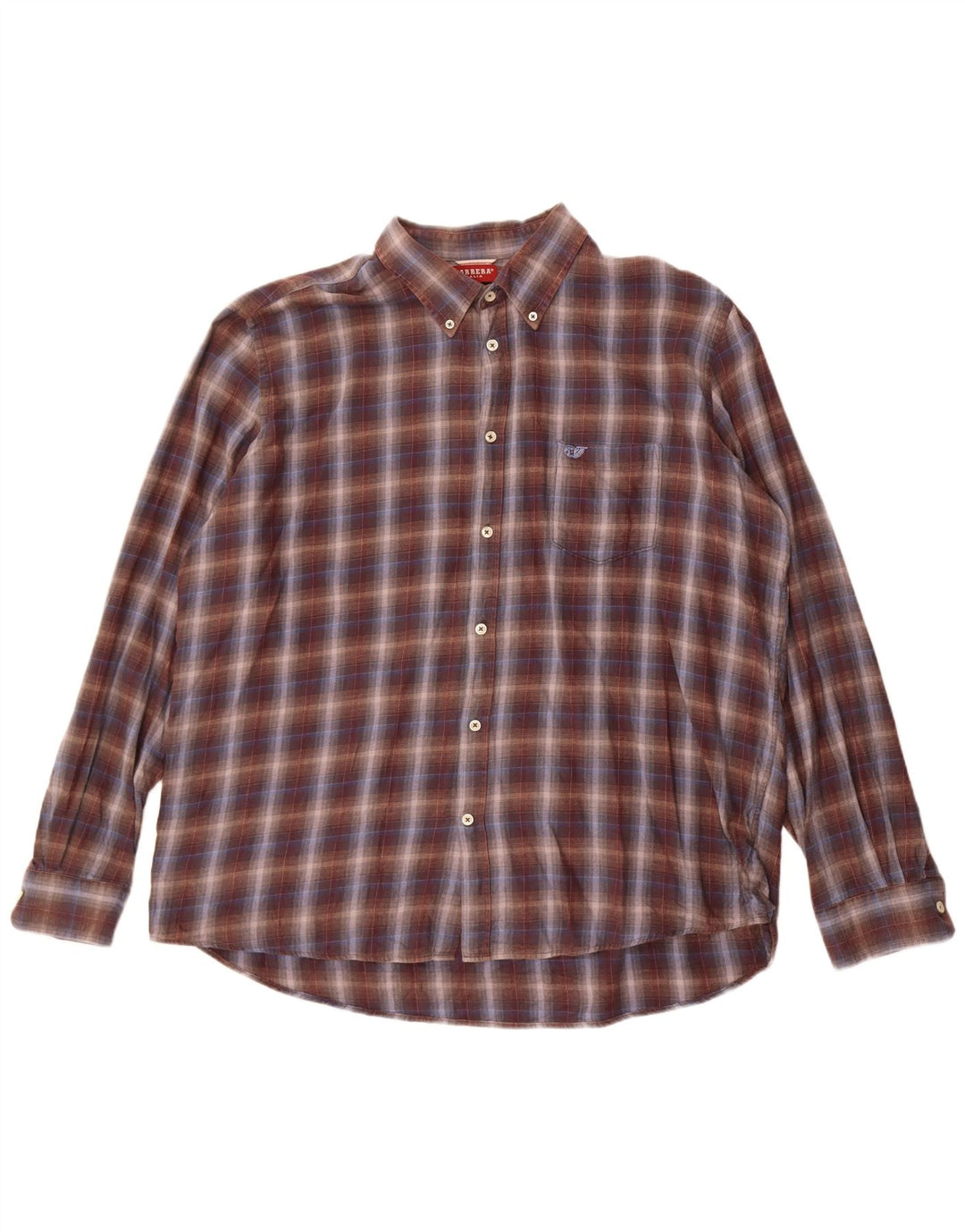 Carrera Herre Regular Fit Flanellskjorte 3XL brun ternet bomuld