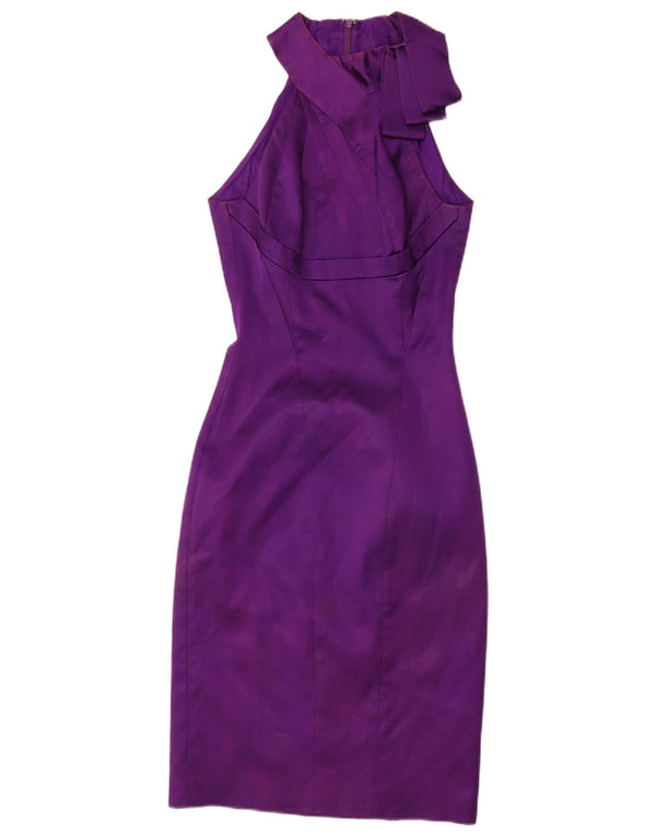 Karen Millen Dame Halter Dress UK 8 Small Purple