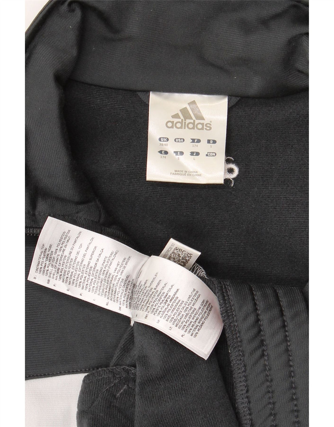 ADIDAS Træningsdragt til mænd, topjakke UK 38/40 Medium Grey Colourblock