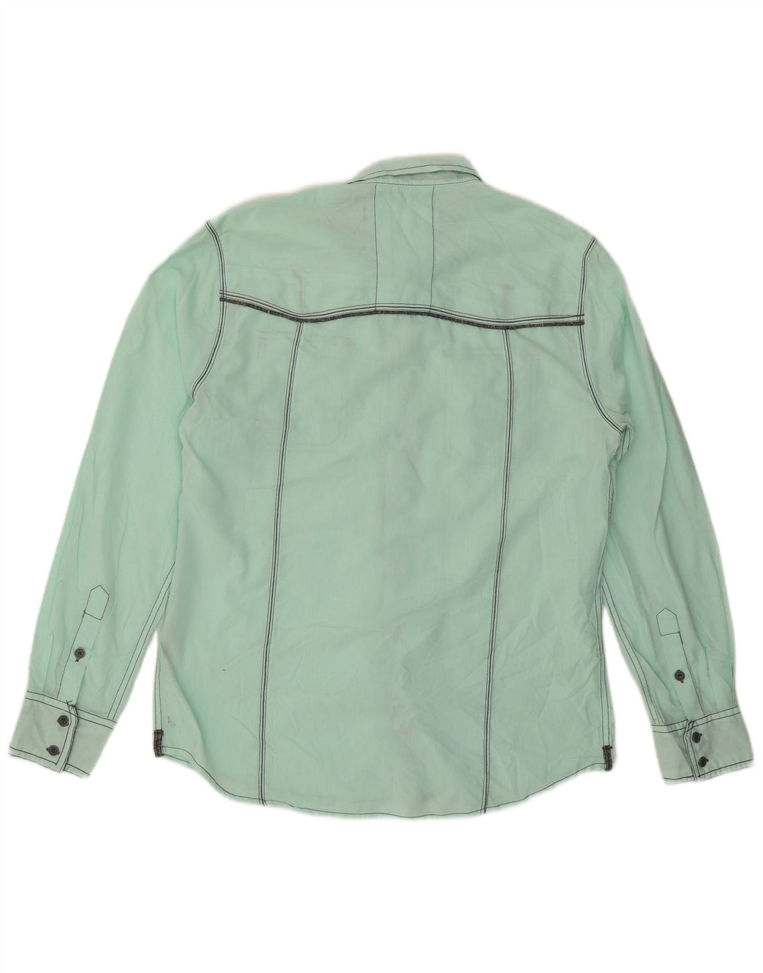 BKE Herre Standard Fit Skjorte Stor Grøn Bomuld