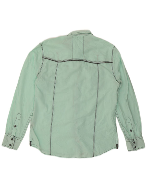 BKE Herre Standard Fit Skjorte Stor Grøn Bomuld