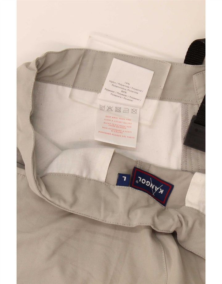Kangol Herre Straight Cargo Bukser Large W34 L30 Grå Polyamid