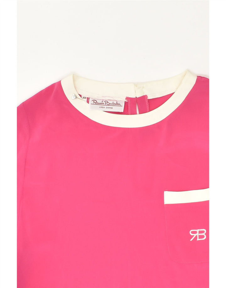 RENATO BALESTRA Womens Blouse Top IT 44 Medium Pink | Vintage Renato Balestra | Thrift | Second-Hand Renato Balestra | Used Clothing | Messina Hembry 