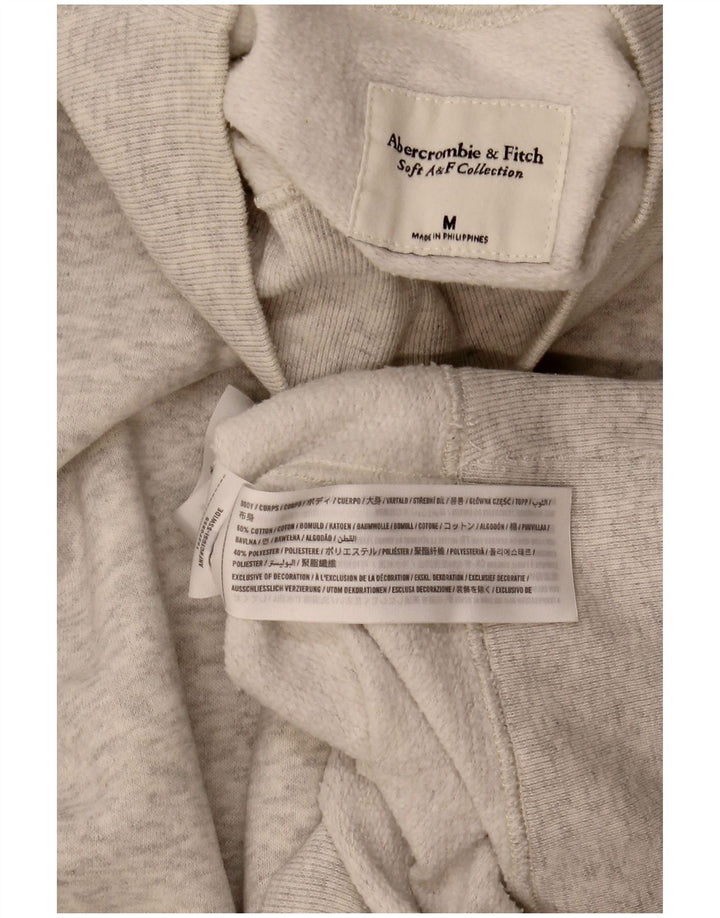 Abercrombie & Fitch Dame Sweatshirt Jumper UK 14 Medium Grey Flecked