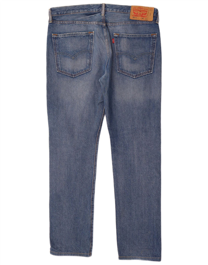 Levi's Herre 501 lige jeans W36 L34 blå bomuld