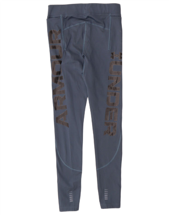 Under Armour Dame Compression Graphic Leggings UK 12 Medium Blue Sports