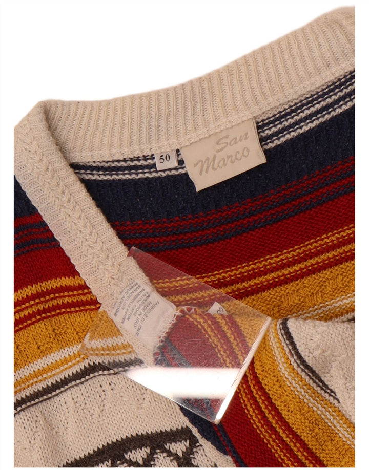 San Marco Herre Cardigan Sweater IT 50 Medium Flerfarvet Stribet