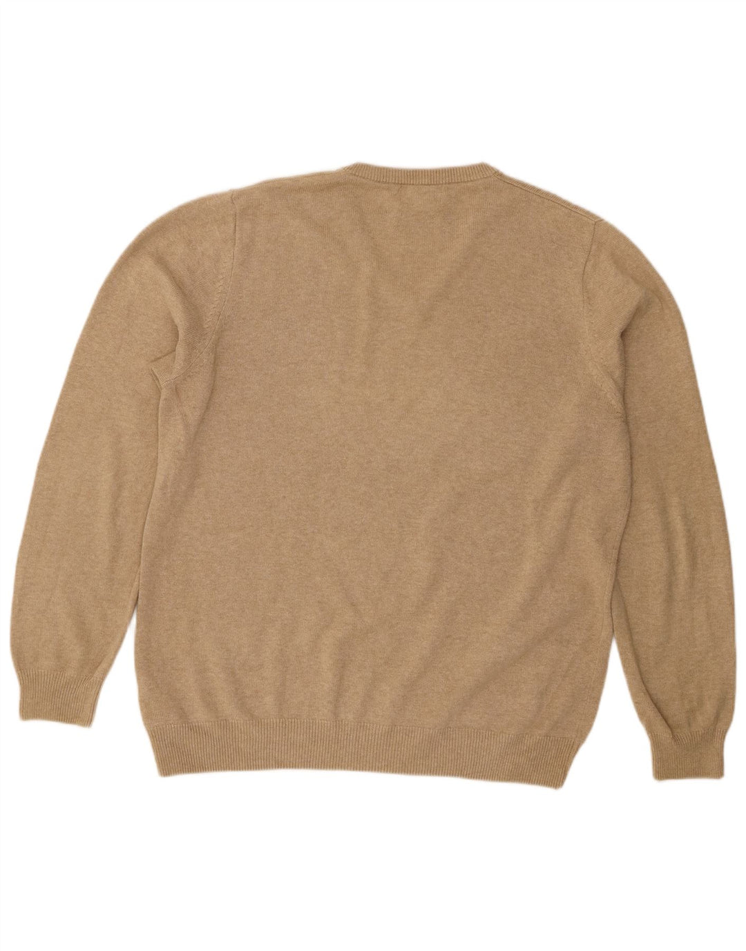 Marks & Spencer Herre V-hals sweater Stor Beige Bomuld