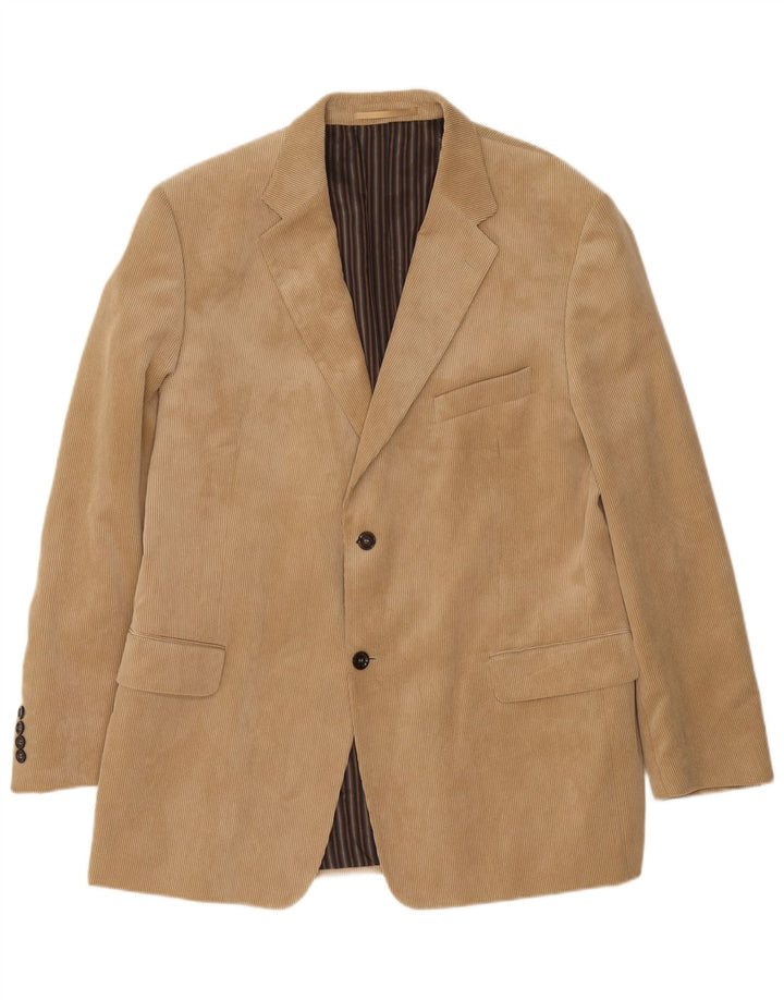 DOUGLAS Herre Corduroy 2-knaps blazerjakke IT 46 3XL Beige Polyester