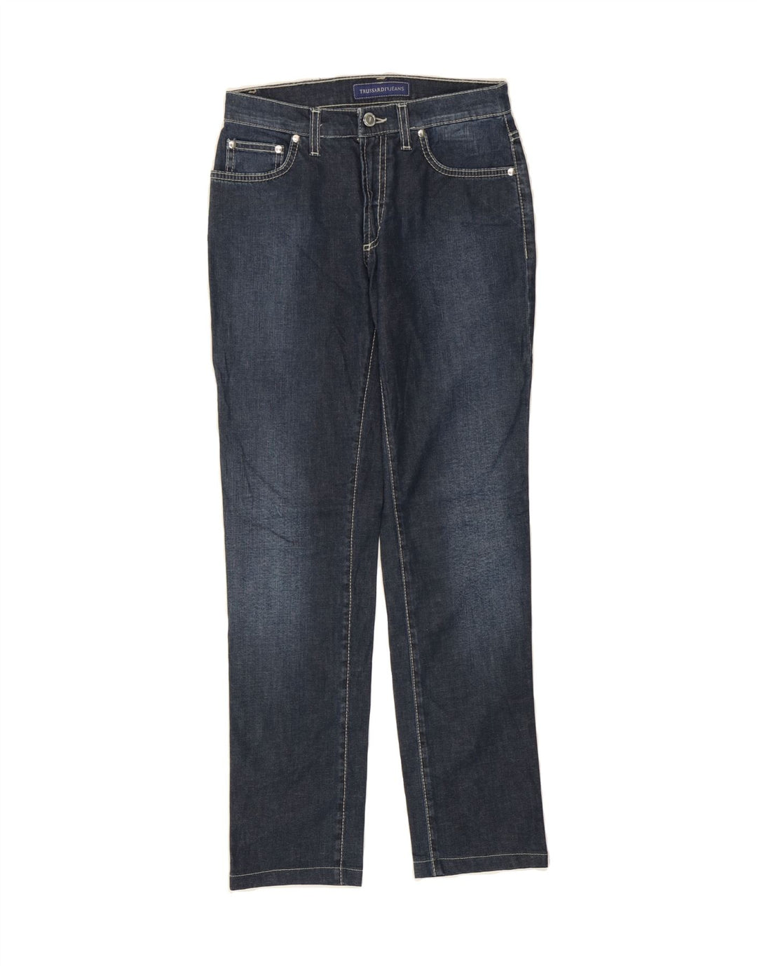 TRUSSARDI Womens Slim Jeans W25 L29  Blue Cotton Vintage Trussardi and Second-Hand Trussardi from Messina Hembry 