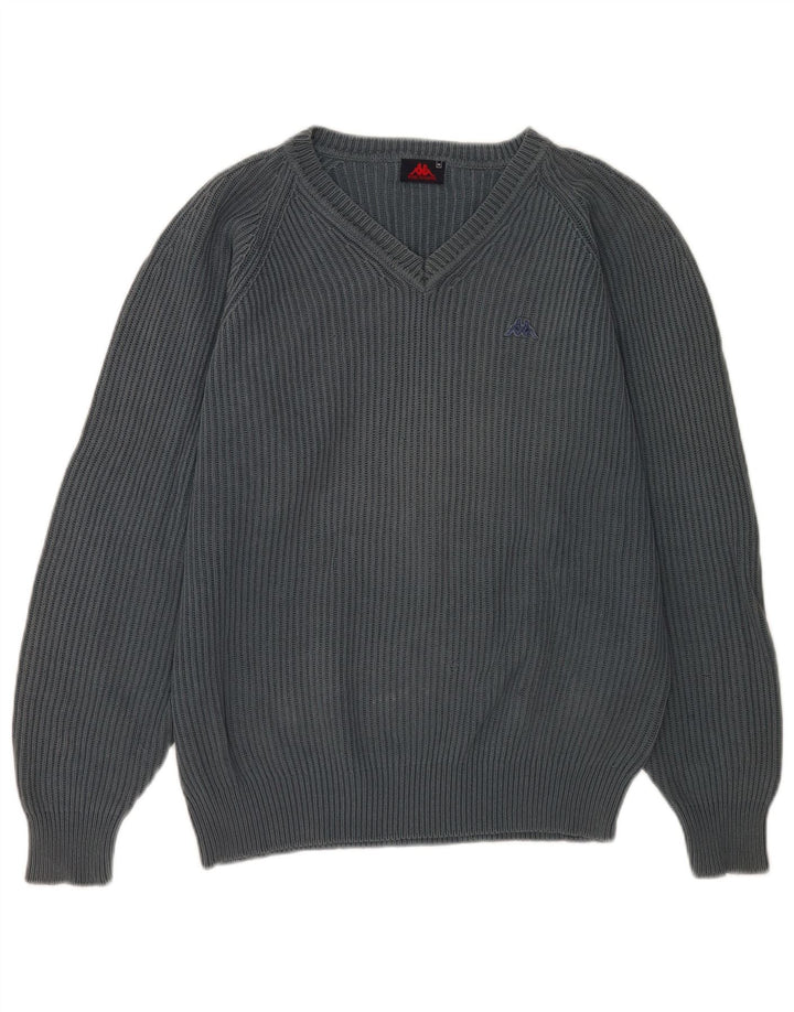 Kappa Herre V-hals sweater mellemgrå bomuld