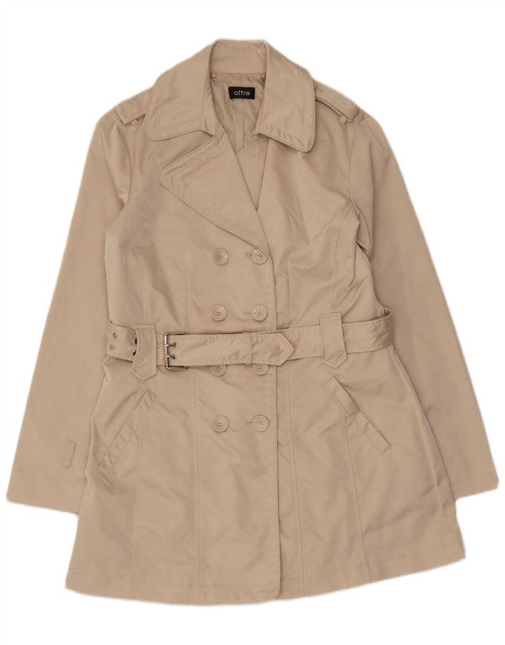 oltre Kvinder Trench Coat med bælte UK 16 Large Beige Polyester