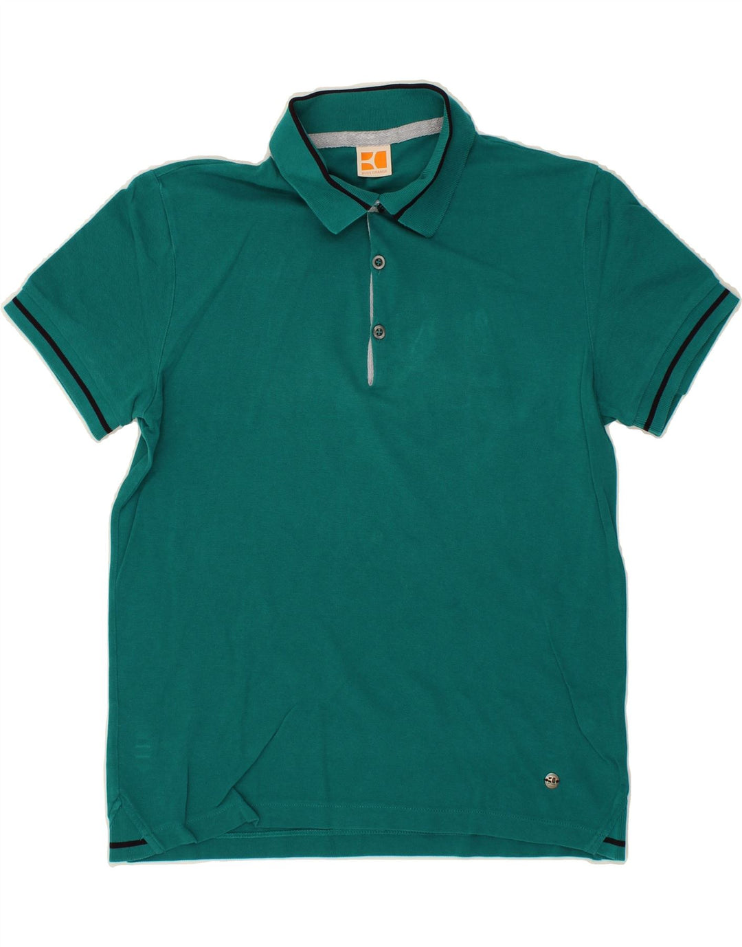 HUGO BOSS Mens Polo Shirt Small Green Cotton Vintage Hugo Boss and Second-Hand Hugo Boss from Messina Hembry 