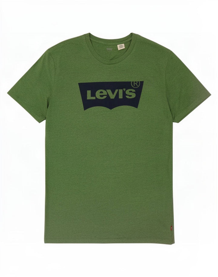 Levi's Herre grafisk T-shirt top mellemgrøn bomuld
