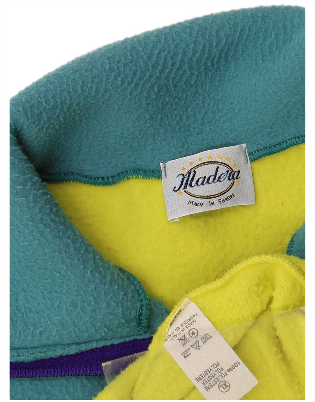 Alaska Fleece Jumper med lynlås til mænd XL Gul Colourblock Polyester
