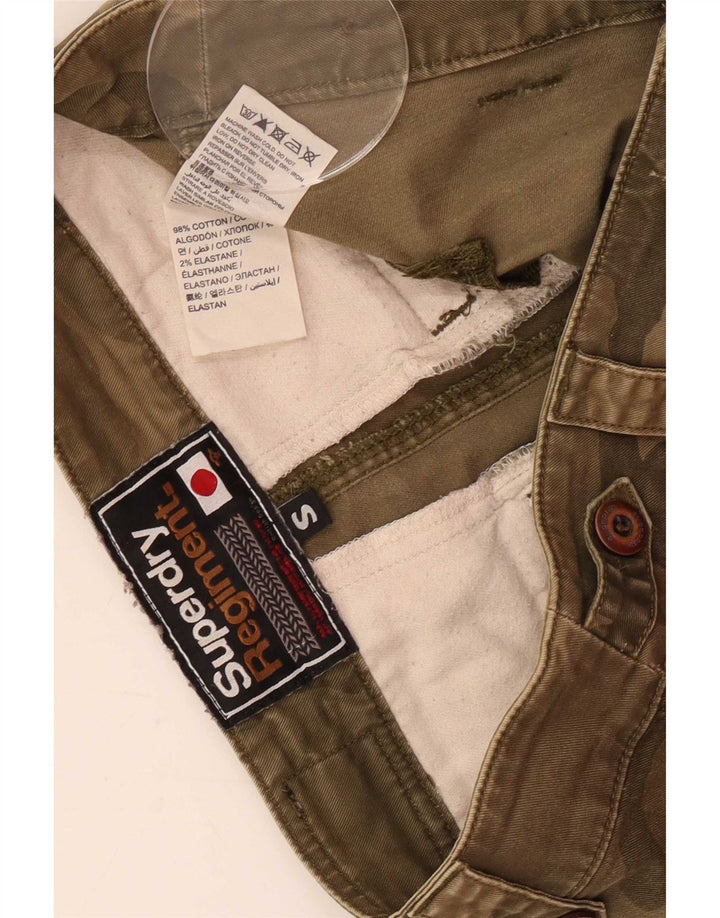 Superdry Cargo Shorts til kvinder Small W30 Grøn Camouflage Bomuld