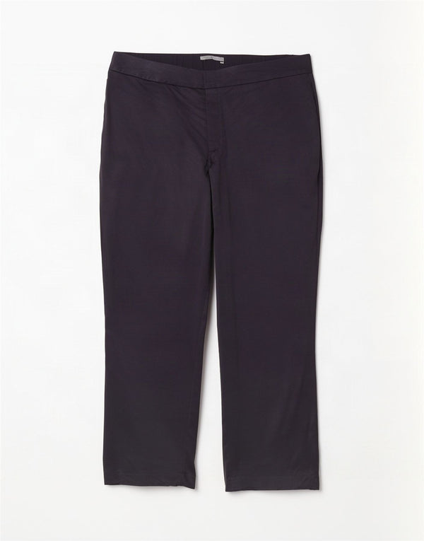 Marks & Spencer Kvinder Højtaljede Casual Bukser UK 24 4XL W44 L30 Navy Bl