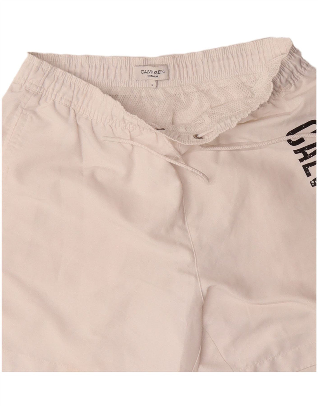 Calvin Klein Herre grafiske badeshorts Små hvide polyester