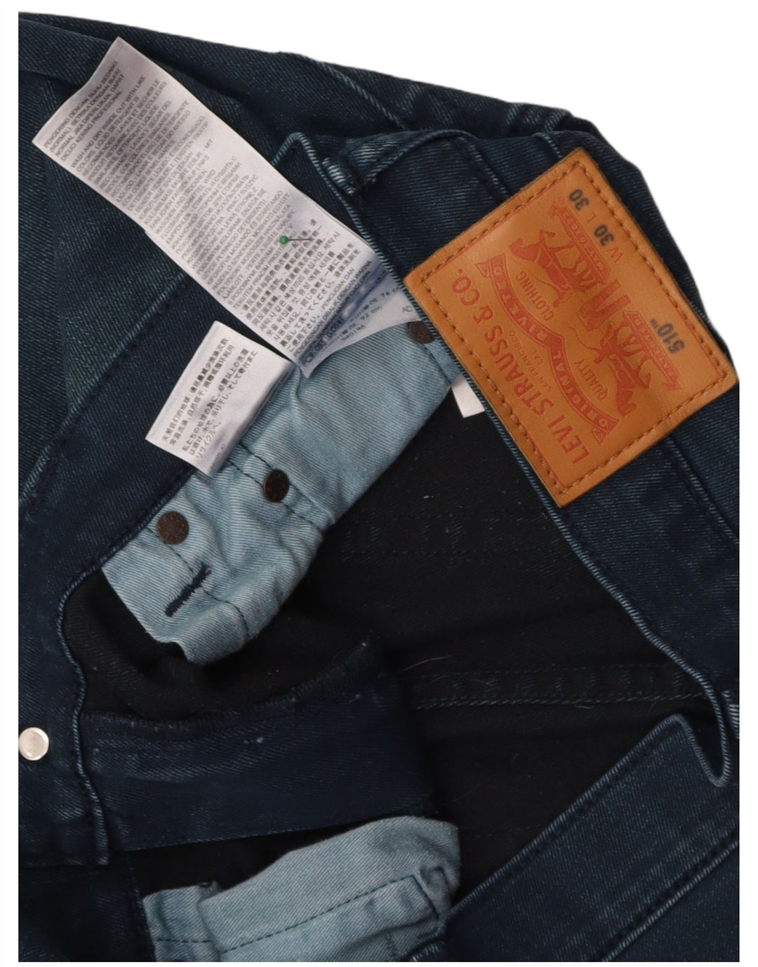 LEVI'S Mens 510 Skinny Jeans W30 L30 Blue Cotton