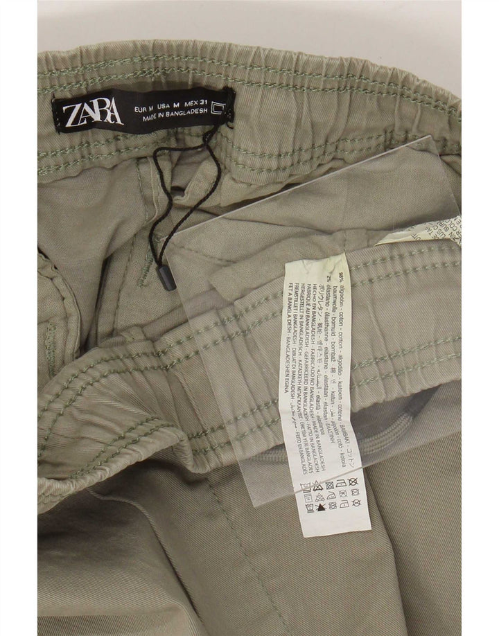 Zara Herre Chino Shorts Medium W31 Khaki Bomuld