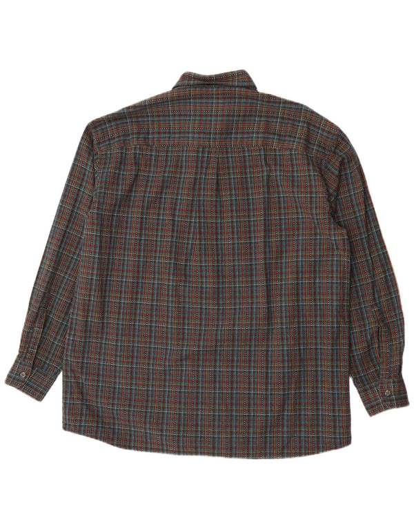 Leonardo Herre flannelskjorte str. 44 XL Grøn ternet