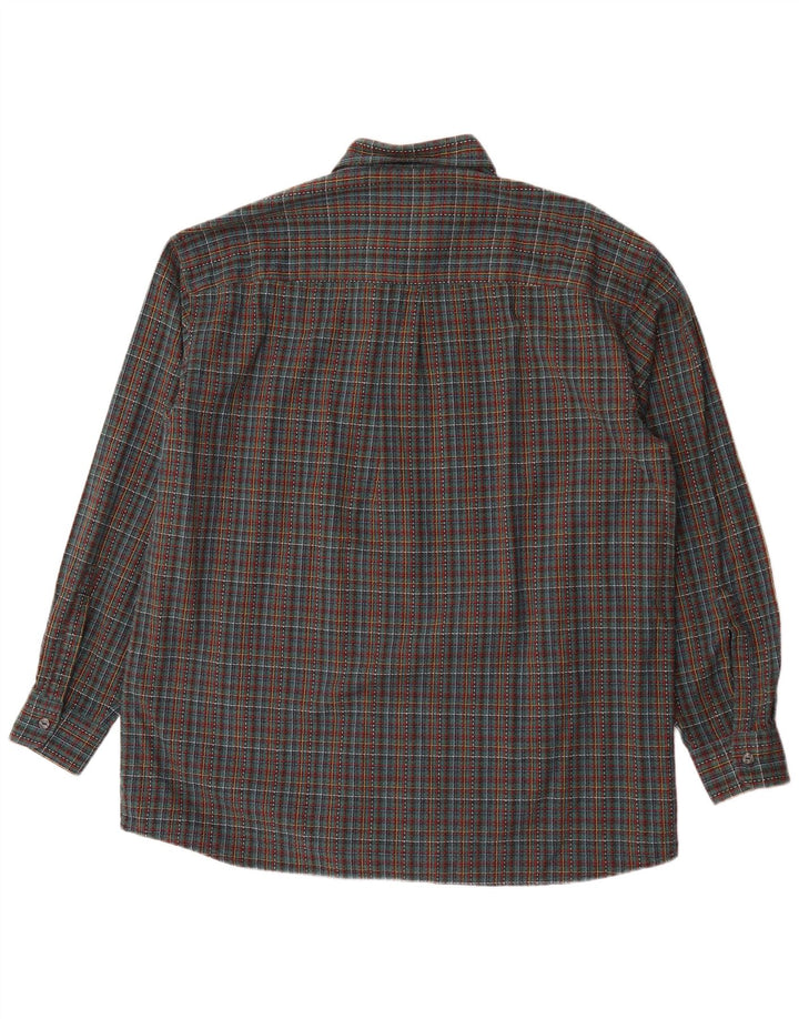 Leonardo Herre flannelskjorte str. 44 XL Grøn ternet