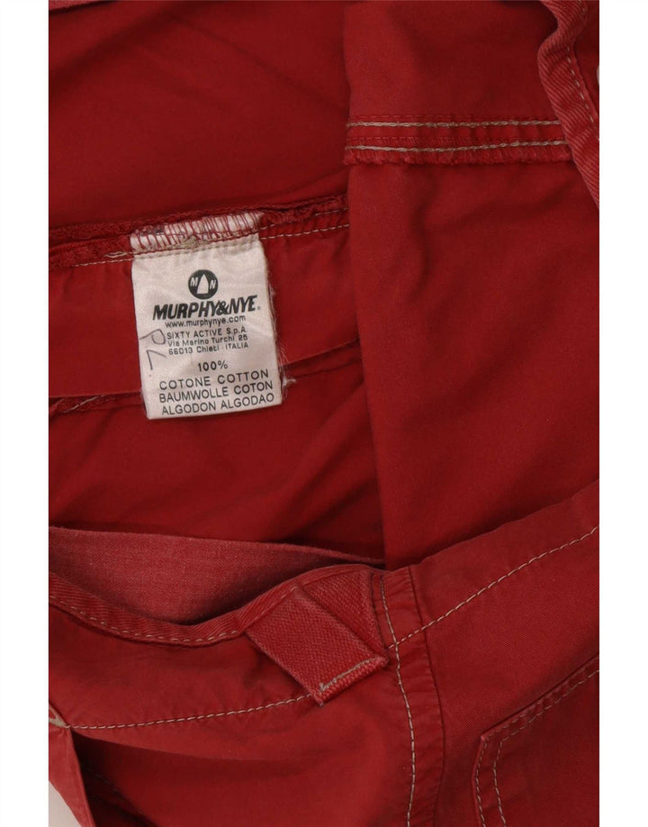 Murphy & Nye Herre Chino Shorts W36 Large Red Bomuld