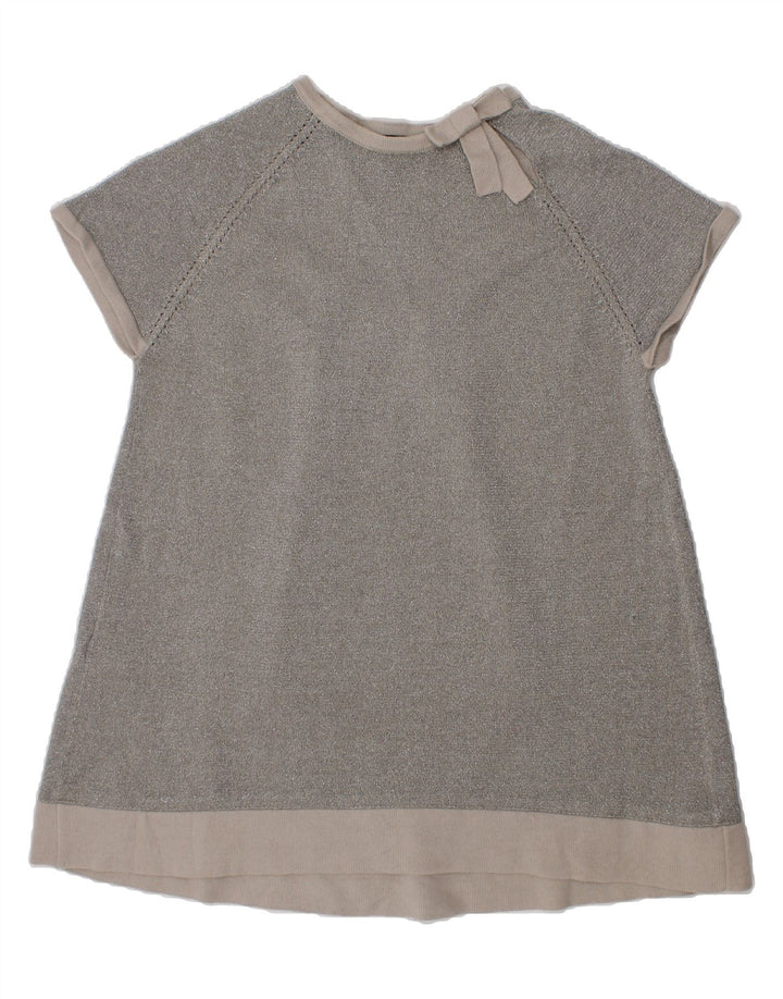 TWIN-SET Girls Tunic Top 9-10 Years Grey Cotton Vintage Twin-Set and Second-Hand Twin-Set from Messina Hembry 