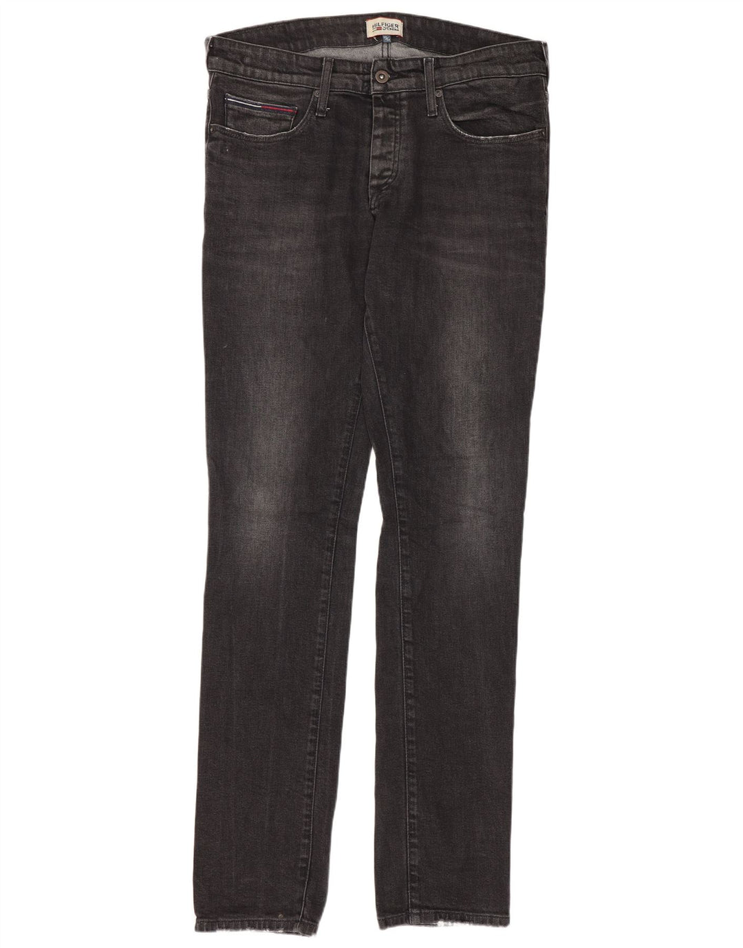 Tommy Hilfiger Herre Slim Jeans W33 L34 Grå Bomuld
