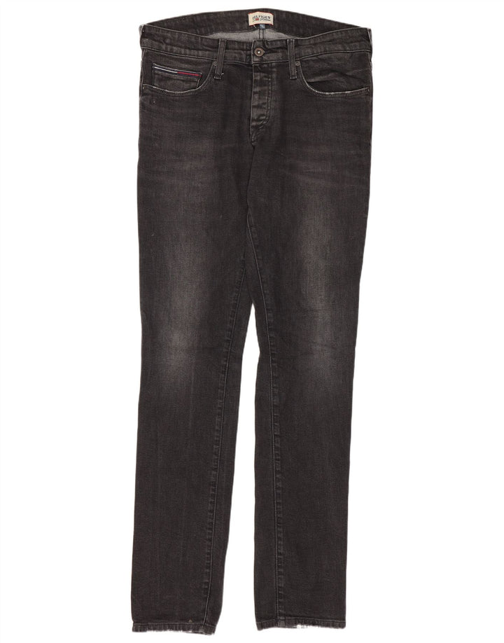 Tommy Hilfiger Herre Slim Jeans W33 L34 Grå Bomuld