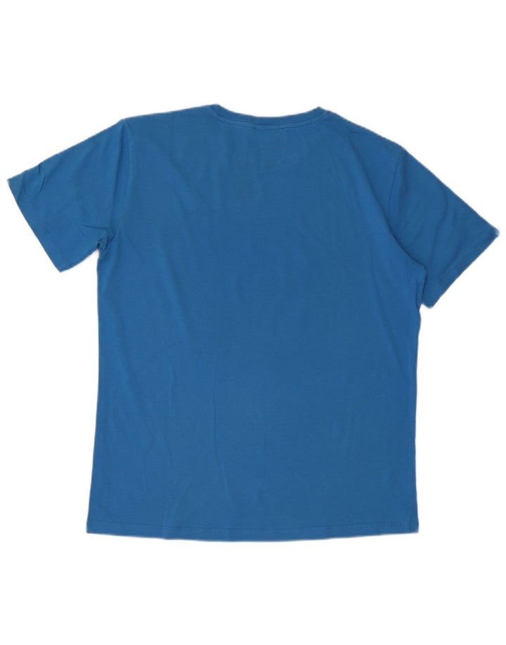 Trussardi Jeans Herre grafisk T-shirt Top Medium Blue