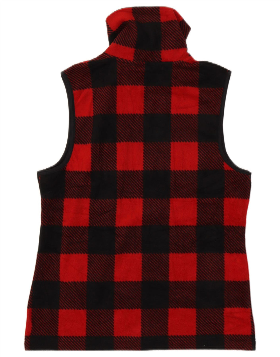 CHAPS Dame Fleece Gilet UK 14 Medium Red Check Polyester