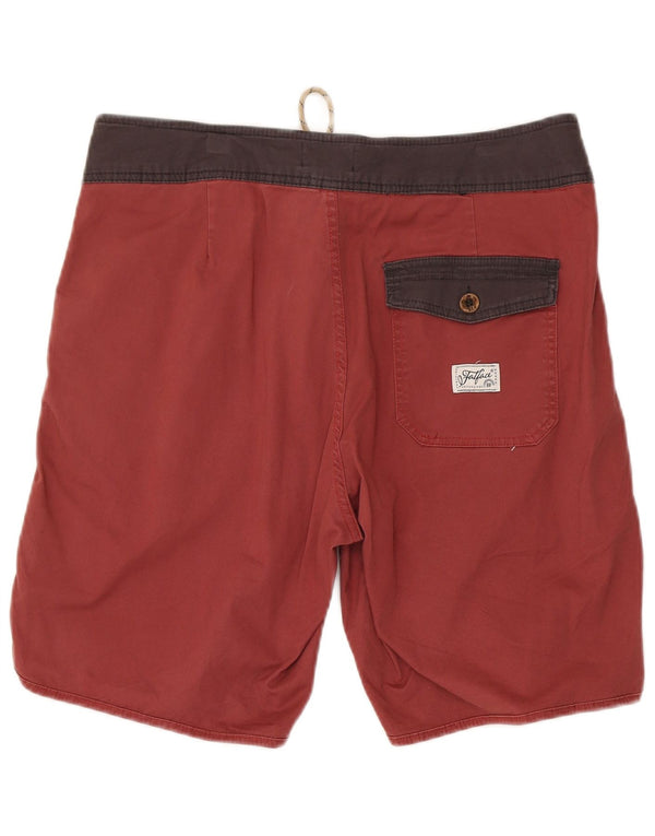 Fat Face Herre svømmeshorts Medium Rød Colourblock Bomuld