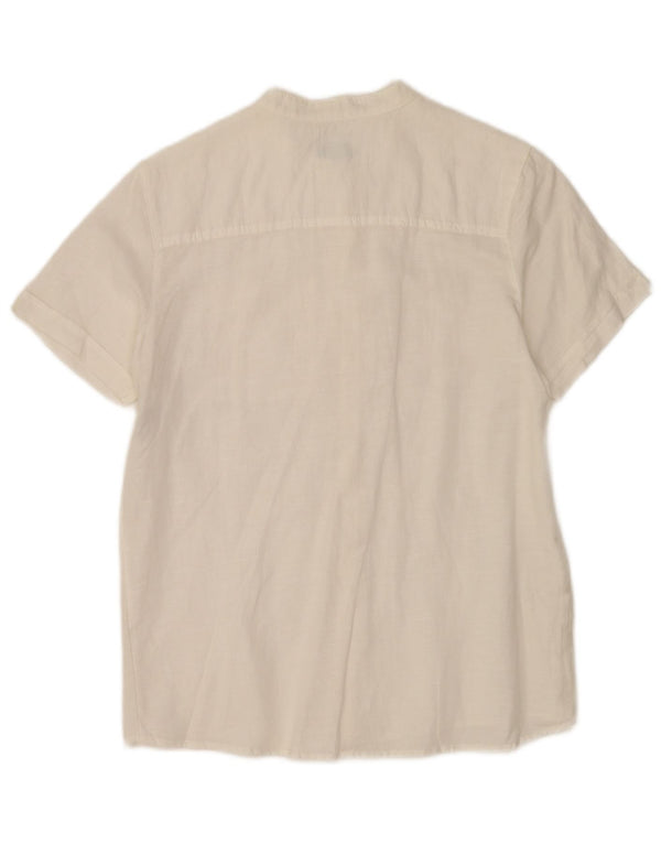 Benetton Boys kortærmet skjorte 11-12 år 2XL Hvid hør