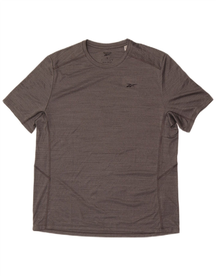 Reebok Herre T-Shirt Top Stor Grå Polyester