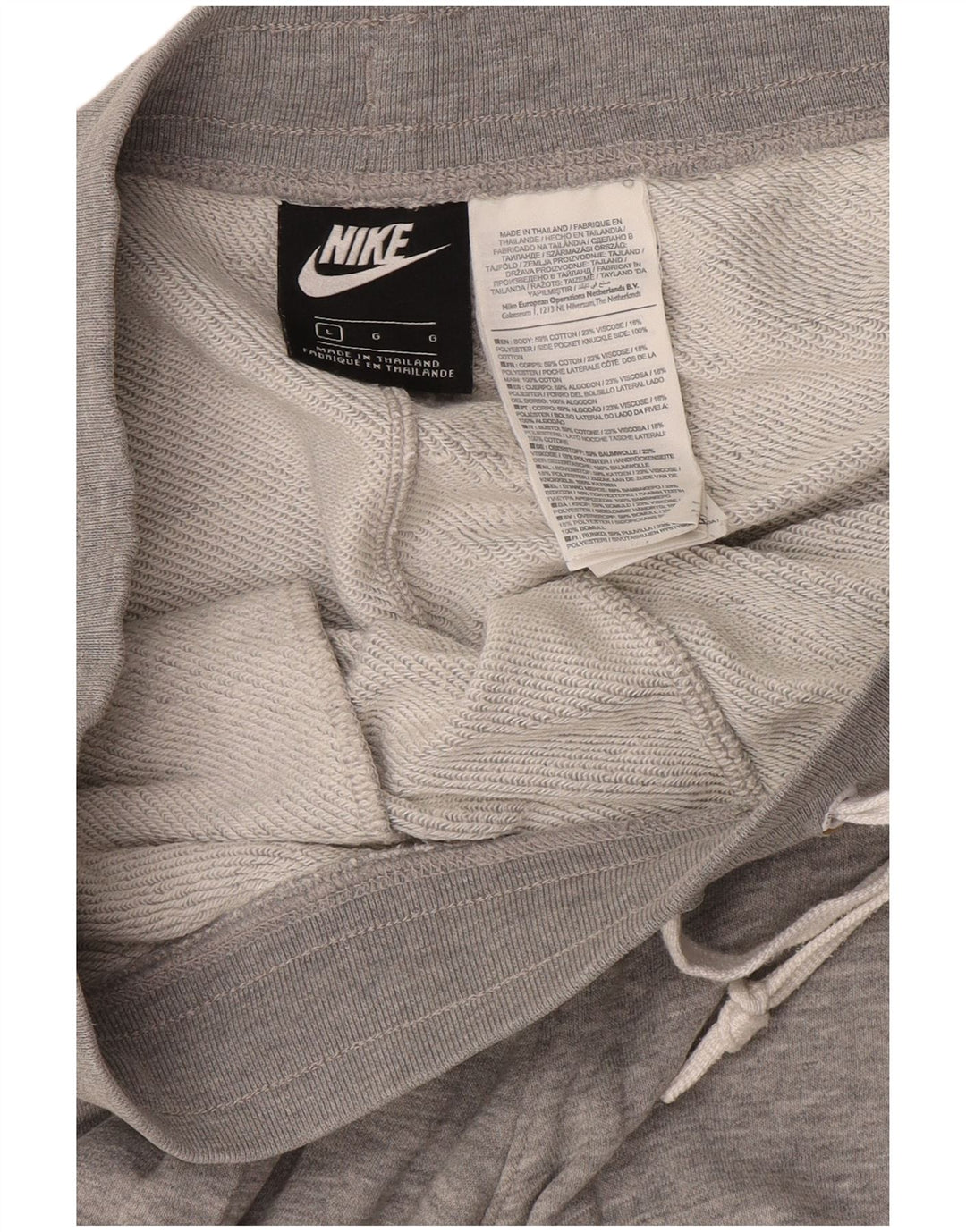 Nike grafiske sportsshorts til mænd, store grå flækkede bomuld
