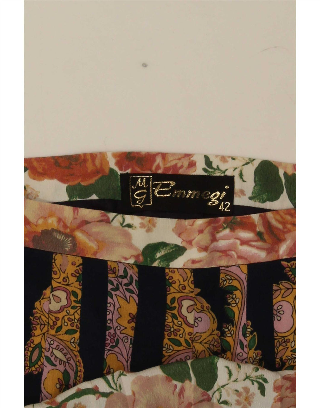 Emmegi Kvinder plisseret A-line nederdel IT 42 Medium W26 Flerfarvet Paisley