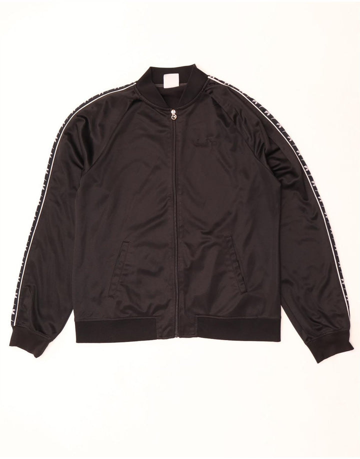 Diadora herre grafisk træningsdragt topjakke XL sort polyester